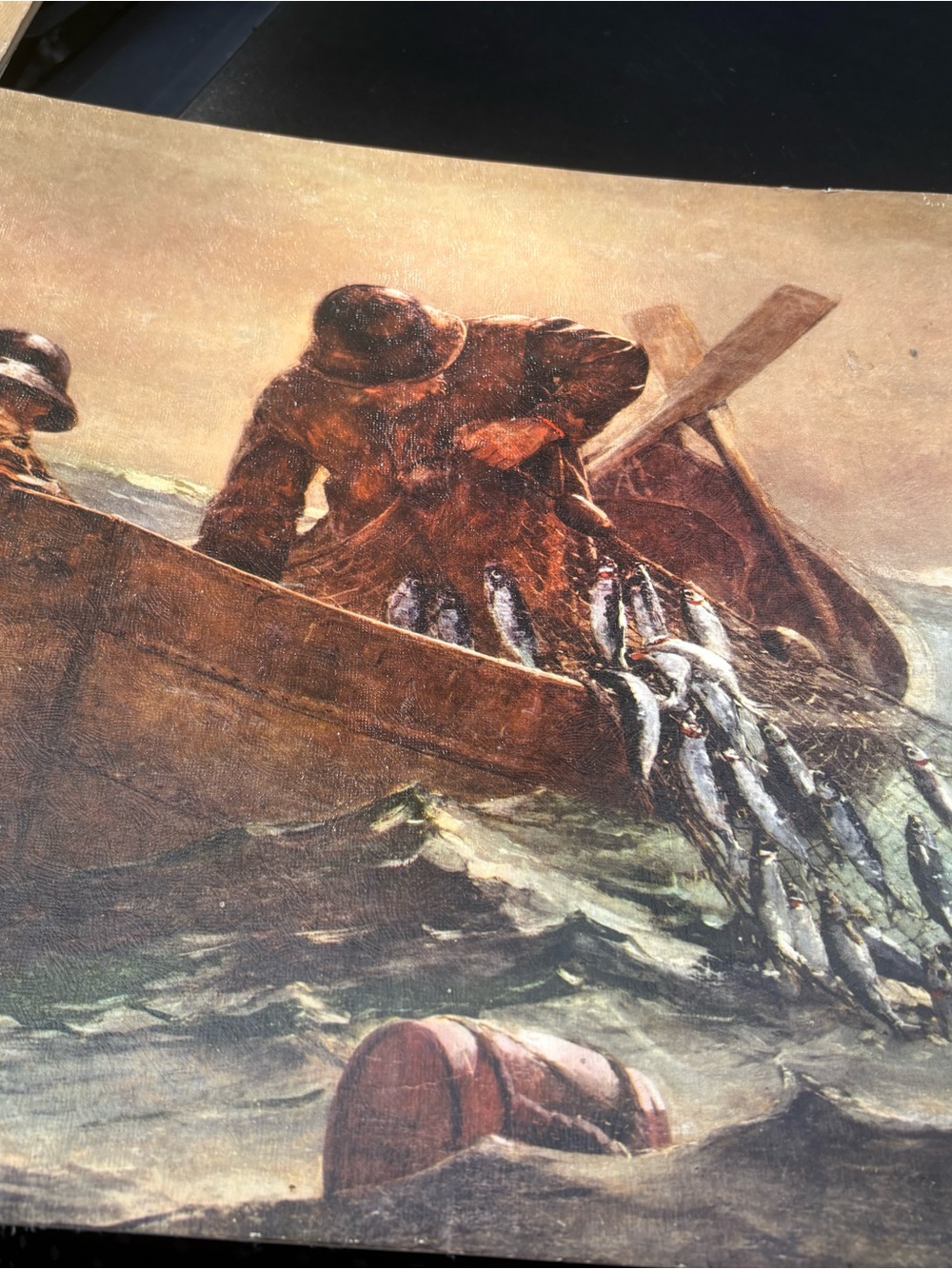 Lithograph print Winslow Homer herring net